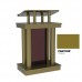 FixtureDisplays® Large Church Pulpit, Deluxe Podium Lectern, Debate Speech Wedding Event Funeral, 29 X 46 X 20